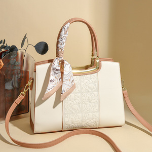 Fashion High Quality Beige PU Leather Luxury Women Handbags Shoulder <b>Bag</b> Crossbody Hand <b>Bags</b> for Women Ladies - Product Image 1