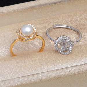 Accessoires pour boucles d'oreilles en argent S925, support creux pour perle, anneau 5711, kit DIY nid d'oiseau, apprêts et composants de bijoux 6-7 - Product Image 4