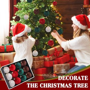 Bolas de Navidad de Plástico Nuevas al por Mayor de 8 cm, Estilo Festivo, Ropa Personalizada, Envoltura de Lujo, Bola de Navidad - Product Image 4