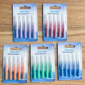 Atacado Bulk Escova De Dentes Reutilizável Portátil Toothpick Dental Interdental Escova Para Limpeza De Dentes