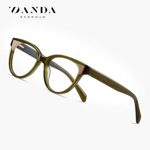 Danda Eyewear Cat Eye Acetate Optical <b>Frame</b> F22104 Anti Blue Light Plano Lenses Unisex Full <b>Frame</b> - Product Image 1