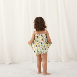 ชุดบอดี้สูทเด็กทารก OEM ODM ชุดนอนเด็ก ชุดเดรสสายเดี่ยว ผ้าไผ่นุ่ม พิมพ์ลายเต็มตัว ชุดจั๊มสูทเด็ก เสื้อผ้าเด็กขายส่ง - Product Image 4