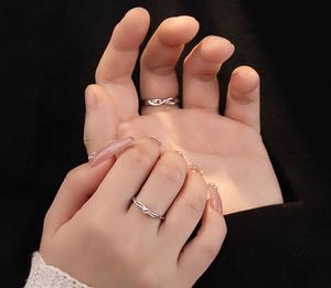 Anillos De Pareja 2pcs/<b>set</b> Tulip Flower Zircon Adjustable Couple <b>Rings</b> Wedding <b>Ring</b> Couple Engagement <b>Ring</b> for Women <b>Men</b> Jewelry - Product Image 4
