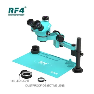 RF4 RF7050PRO-F019 6 vitesses verrouillage précis grossissement Zoom 360 Rotation bras oscillant réglable Microscope stéréo universel