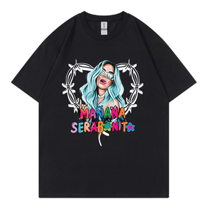 T-shirt pour femme personnalisé respirant 100% coton avec impression de logo Karol G, fabricant de t-shirts avec impression de logo personnalisé, vêtements OEM du Vietnam - Product Image 1