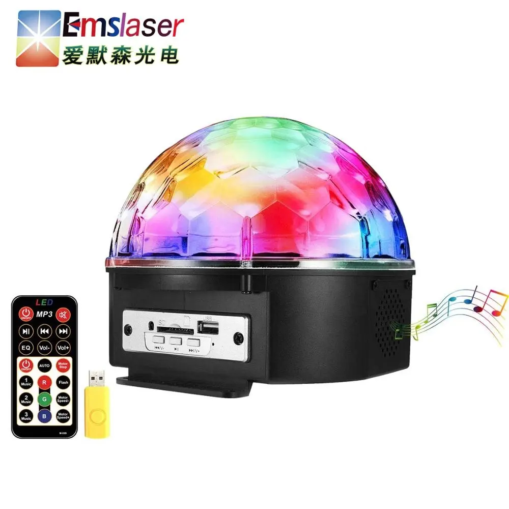 Wireless Speaker 6 Colors Party Light Sd Card Music Player LED Magical Crystal Ball Disco Lights