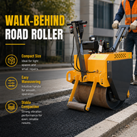 Mini-compacteur routier, moteur diesel, vibration réglable, pour trottoirs, chaussées, petits travaux de construction, compactage d'asphalte