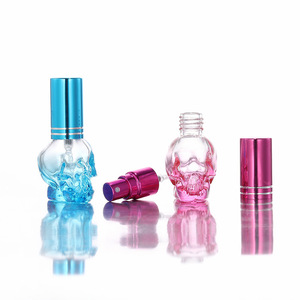 Spot B001-8ml Square Compact Color <strong>Skull</strong> Perfume Acid Etch <strong>Glass</strong> Pump Sprayer Reed Diffuser Portable Packaging Empty <strong>Bottle</strong> - Product Image 4