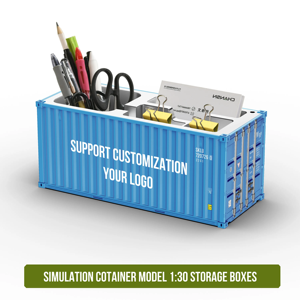 Portapenne Mini 2026 a Forma di Container per Spedizioni, Personalizzabile con Logo, da Scrivania, per Regali Aziendali - Product Image 4