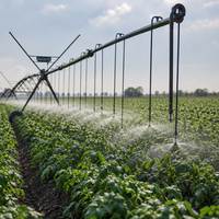 Système d'irrigation automatique à enrouleur avec boîte de vitesses métallique pour économie d'eau, pistolet d'arrosage IoT télécommandé pour grandes exploitations agricoles