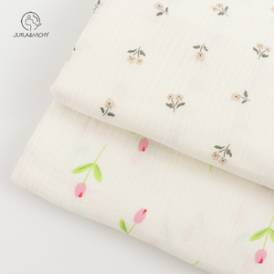 Kain Selimut Bayi Baru Lahir Bahan Muslin Katun Organik 100% Bermotif Bunga Super Lembut Kustom Double Gauze - Product Image 1