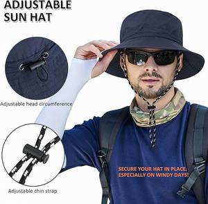 Chapeau de soleil <span class=keywords><strong>d</strong></span>'extérieur personnalisé avec logo, pliable, protection solaire UPF 50+, large bord, pour homme et femme, idéal pour la randonnée - Product Image 2