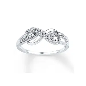 Effacer CZ Unique Numéro 8 Symbole Anneau Bijoux Nouveau Design Diamant Moissanite 925 Sterling Silver Infinity Boucle Anneaux