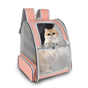 <b>Cat</b> Dog Pet Carrier Oxford Zipper Closure Portable Outdoor School <b>Backpack</b> Hard Design Solid Color Carrying Space - Product Image 1