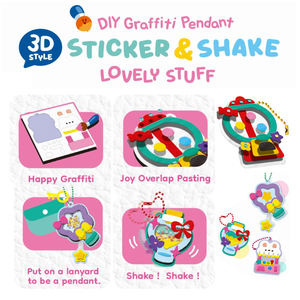 Mainan Edukatif Kreatif Lucky Toys 4 in 1 DIY Stiker Hewan Kulit untuk Melukis, Membuat Kerajinan, Menggambar, dan Menghias untuk Anak - Product Image 3