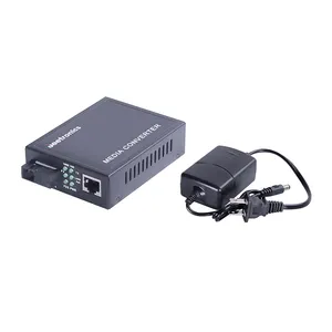 1x 10/100/1000Base-TX To 1x 1000Base-FX TX1550/RX1310nm SMF 40km Single SC Unmanaged Gigabit Ethernet Fiber Media Converter