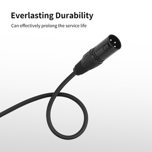 工厂 OEM 6.35 毫米 TS 单声道镀金插头转 XLR 3 针公/母音频线双屏蔽，适用于麦克风、扬声器、扩音器 - Product Image 3