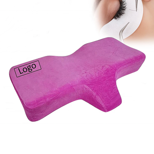Oreiller cervical en mousse à mémoire de forme pour extensions de cils, en forme de U, antibactérien, respirant, en velours tricoté, pour <span class=keywords><strong>avion</strong></span> et <span class=keywords><strong>hôtel</strong></span>, amovible et lavable - Product Image 1