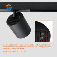 Lámpara de Riel Magnética Ultrafina de Nuevo Diseño con Sistema de Altavoces Externos para Música y Sonido Personalizable en el Hogar y la Oficina