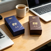 Cajas de Embalaje para Té Rojo/Azul/Marrón, Cajas de Embalaje para Té Coloridas Personalizadas, Cajas Impresas con Lámina Dorada para Té Oolong