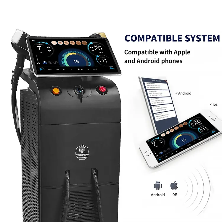 2024 control remoto para teléfono móvil nuevo removedor de pelo Láser de Diodo 4 ondas 755 808 940 1064 Dispositivo de depilación láser con fábrica baja