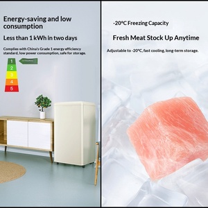 Jinsong BD-60R Full Vintage Small Household Mini White <b>Refrigerator</b> 60L Auto-Defrost Energy Efficiency Level 1 Household Mini Re - Product Image 4