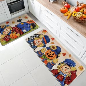 Ensemble de tapis de cuisine Temu Autumn Pumpkin, rectangulaires, en polyester, absorbants et résistants aux taches, pour la maison - Product Image 1
