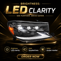 Phares avant à LED pour Toyota Fortuner 2008-2011, ensemble de rétrofit avec feux de jour, gauche et droite