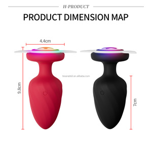 BlueRabbit Light Up Anal Plug Vibradores Venta al por mayor Juguetes sexuales anales con alas de Ángel Base Fantasía Juguetes sexuales LED <span class=keywords><strong>Butt</strong></span> Plug Vibradores - Product Image 3