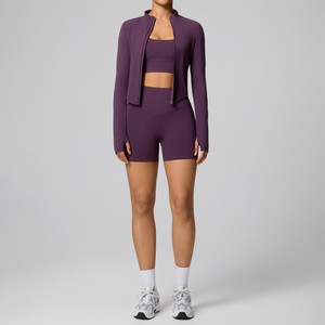 Conjunto de yoga exclusivo transfronterizo - Traje deportivo altamente elástico y transpirable - Conjunto deportivo moldeador de tres piezas - Product Image 3