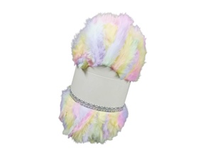 Wholesale <b>100</b>% <b>Polyester</b> Soft Fur <b>Yarn</b> Fuzzy Fur <b>Yarn</b> Chunky Fluffy Faux Fur <b>Yarn</b> - Product Image 3