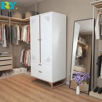 Armoire de rangement moderne en acier avec tringle de suspension, penderie métallique imprimée, idéale pour les maisons, appartements ou hôtels.