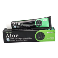 Dentifrice au charbon de bambou menthe personnalisé en usine, anti-caries, nettoyant pour les gencives, blanchissant pour les dents