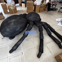 Événements décorant l'araignée noire gonflable, personnalisation gonflable de ballon d'araignée de fête d'Halloween
