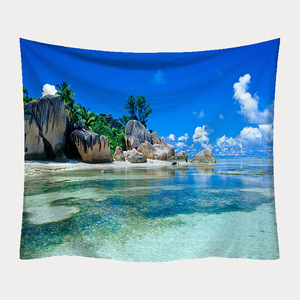 Tapiz de Pared de Poliéster con Estampado Floral Tropical, Lavable a Máquina, Decoración de Pared, Arte de Pared, Venta al por Mayor, Lavado a Mano - Product Image 6