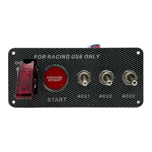 12V LED interrupteur d'allumage à bascule panneau accessoire de voiture universel pour le démarrage du moteur bouton poussoir ensemble vitesse T3 commutateurs automatiques - Product Image 1