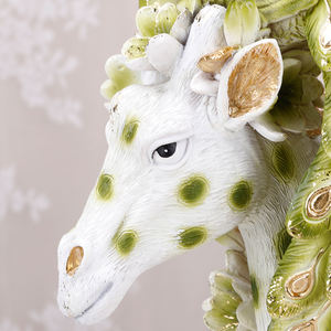 Redeco Exquis <span class=keywords><strong>Girafe</strong></span> Paon Chien Perroquet Statues Avec Accents Or Résine Animal Figurine pour Cadeaux Décoration de La Maison - Product Image 6