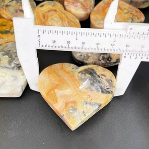 Vendita all'Ingrosso di Cristalli Naturali di Alta Qualità, Pietra Curativa Agata Pazza a Forma di Cuore per Decorazione - Product Image 5