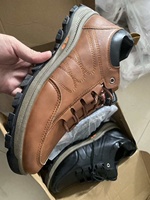 Chaussures de marche respirantes pour hommes en cuir PU, tendance sportive, à lacets, plateforme, semelle extérieure en caoutchouc antidérapante, imperméables, printemps-automne