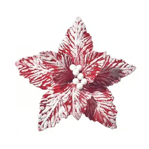 人造花圣诞藤饰天鹅绒可重复使用新年节日装饰用品