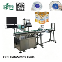 Machine de marquage laser UV traçable par code DataMatrix ASL BELGISI avec codage anti-contrefaçon pour la ligne de production de boîtes de lait en poudre