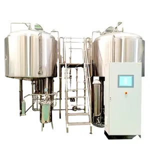 TIANTAI 2000L stainless steel direct fire heat 2 vessel brewhouse brewing system beer brew machine manufacturer beer fermenter