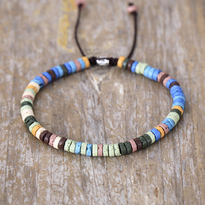 Pulsera de Piedras Volcánicas Coloridas, Joyería Unisex de Regalo, Origen Yiwu - Product Image 1