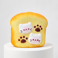Jouet anti-stress mignon en forme de patte de chat, type Squishy à rebond lent, taille paume, 10cm x 8.5cm x 6.5cm