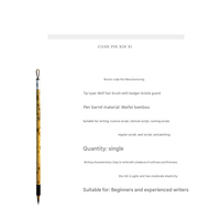 Stylo de calligraphie traditionnelle chinoise de qualité supérieure avec poils mixtes et manche en bois pour l'illustration et le dessin