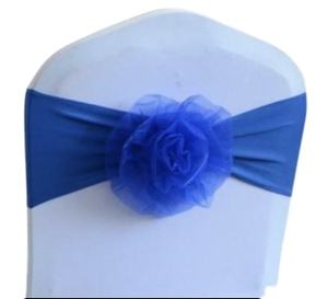 Mantel desechable azul y verde salvia y fajas para sillas para bodas y uso doméstico para banquetes y mesas redondas - Product Image 2