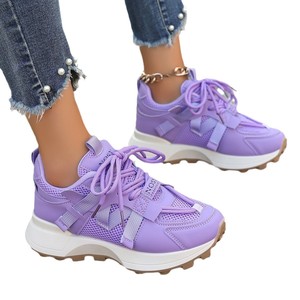 Zapatos Deportivos de Moda Estilo Universitario Europeo Americano, Primavera-Otoño 2024, Suela Gruesa, Transpirables, con Suela Suave - Product Image 2