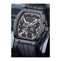 Montres mécaniques lumineuses en acier, design d'usine et personnalisées, avec petite seconde similaire à un volant d'inertie, pour marque privée