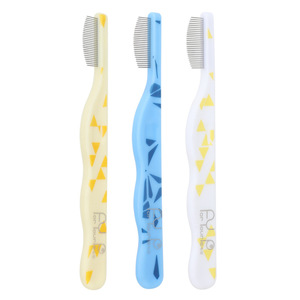 Manico personalizzato in Silicone con ago in metallo pettine per Pet pulizia del viso portatile piccolo pettine per la pulizia di pulci e insetti - Product Image 6