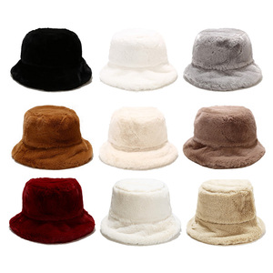 Chapeau <span class=keywords><strong>Bob</strong></span> en Velours Doux et Moelleux pour Fille, Tendance et Mignon, en Polyester <span class=keywords><strong>Uni</strong></span>, Idéal pour l'Hiver - Product Image 1